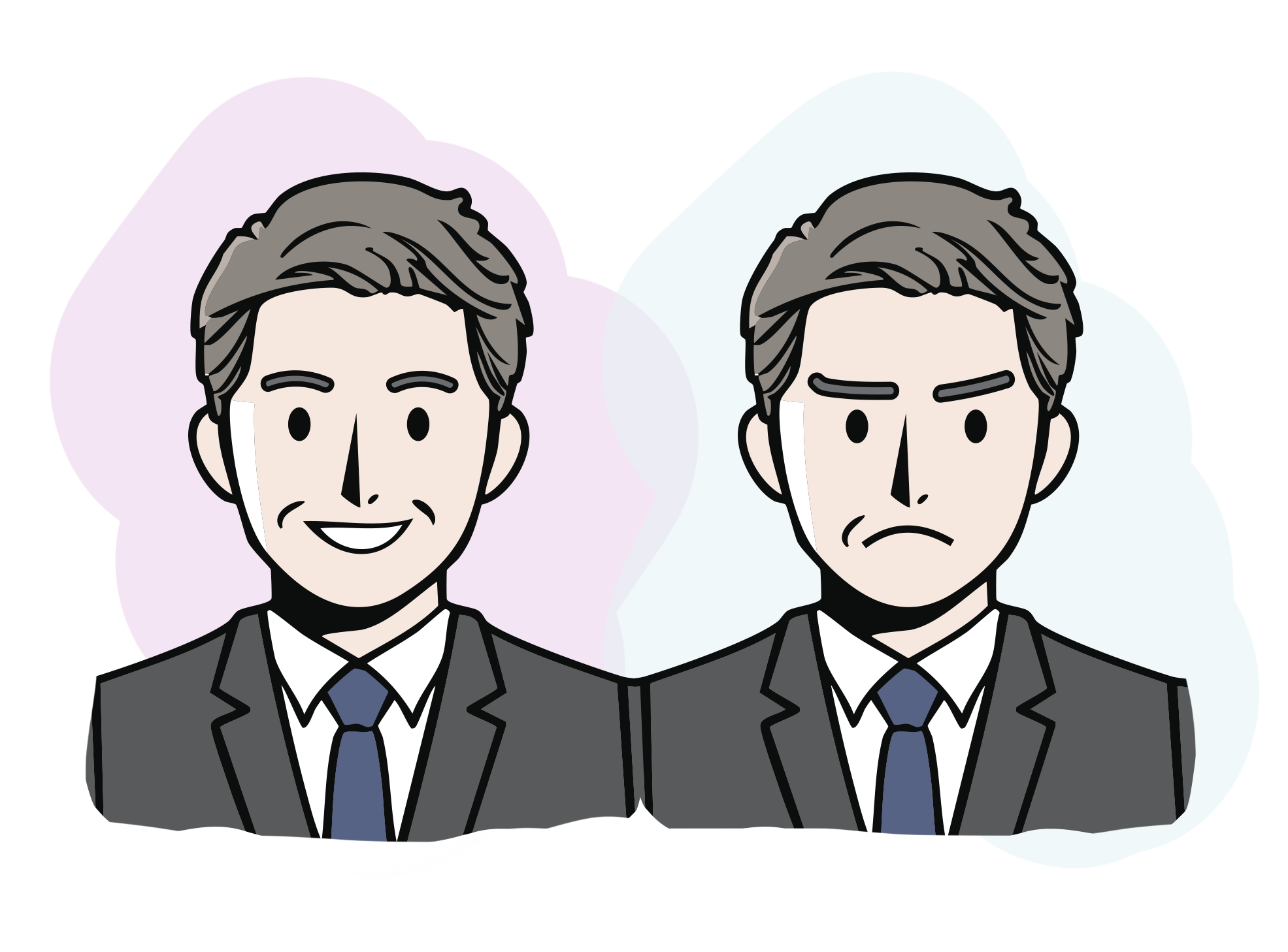 同じ俳優の2つの異なる表情